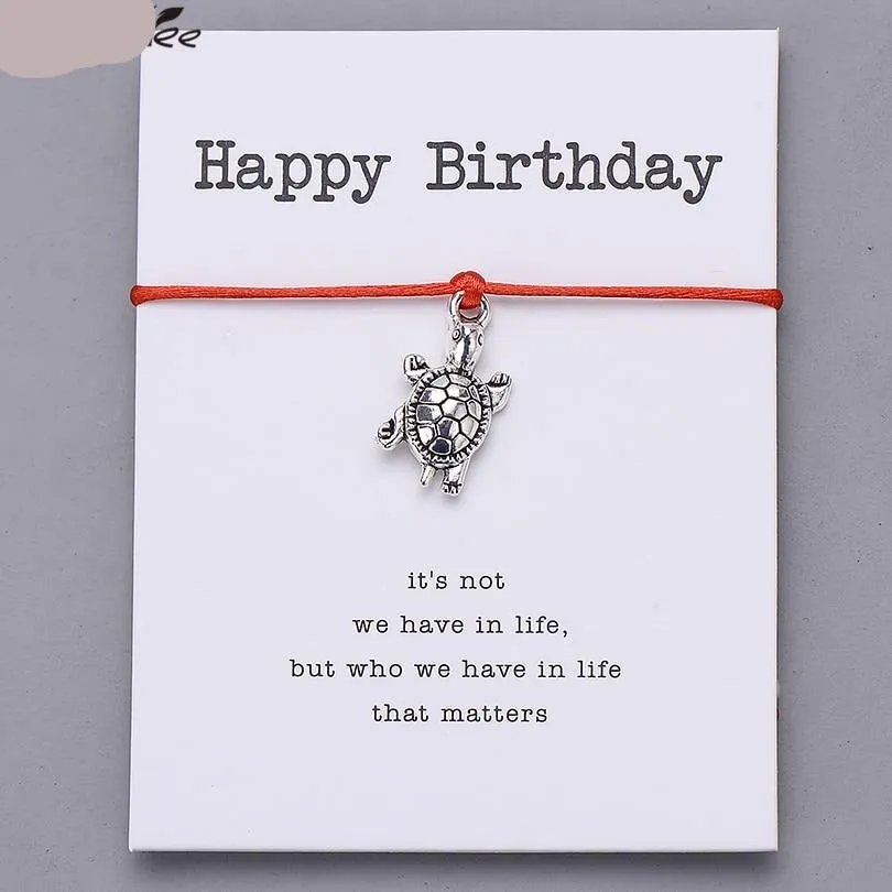 Happy Birthday Gift Bracelet for Women Men Kids