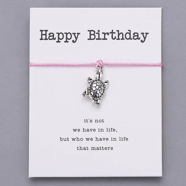 Happy Birthday Gift Bracelet for Women Men Kids