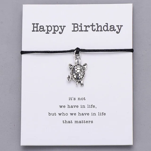 Happy Birthday Gift Bracelet for Women Men Kids