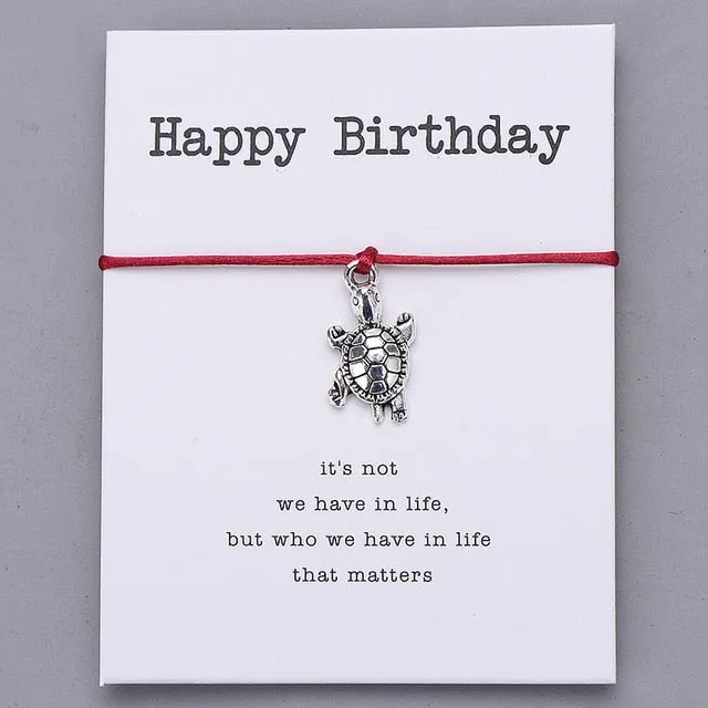 Happy Birthday Gift Bracelet for Women Men Kids