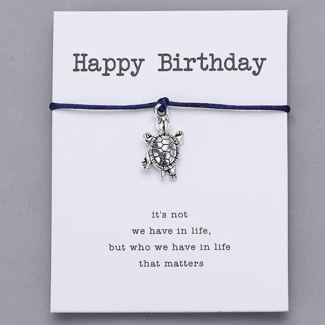 Happy Birthday Gift Bracelet for Women Men Kids