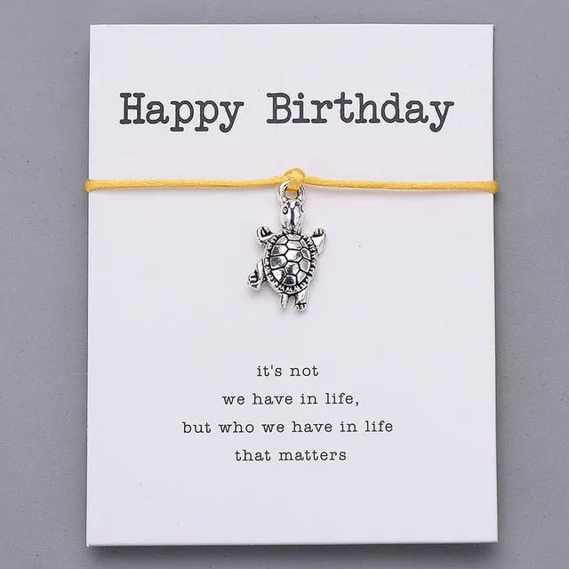 Happy Birthday Gift Bracelet for Women Men Kids