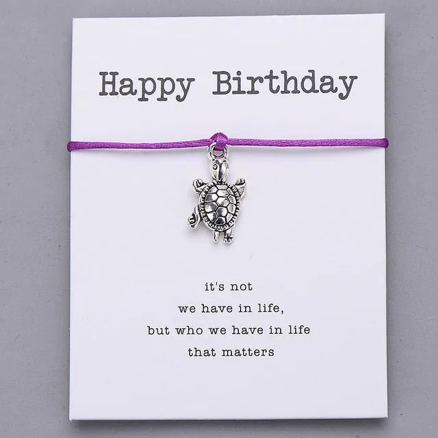 Happy Birthday Gift Bracelet for Women Men Kids