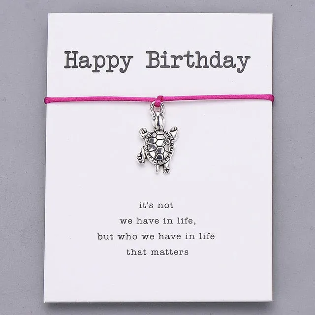 Happy Birthday Gift Bracelet for Women Men Kids