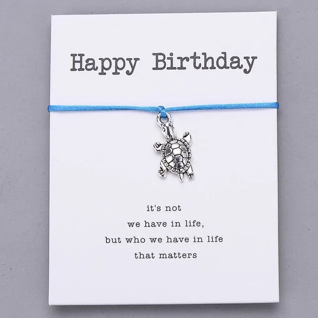 Happy Birthday Gift Bracelet for Women Men Kids