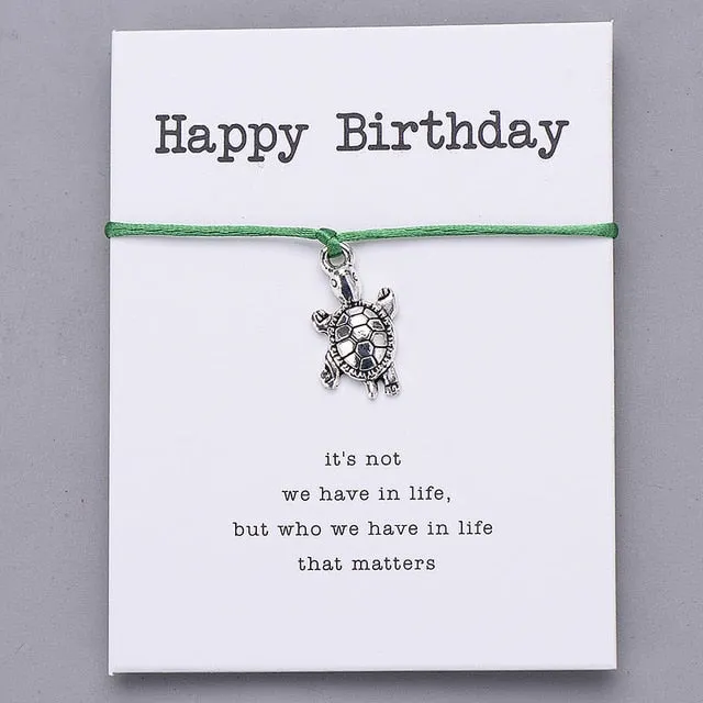 Happy Birthday Gift Bracelet for Women Men Kids