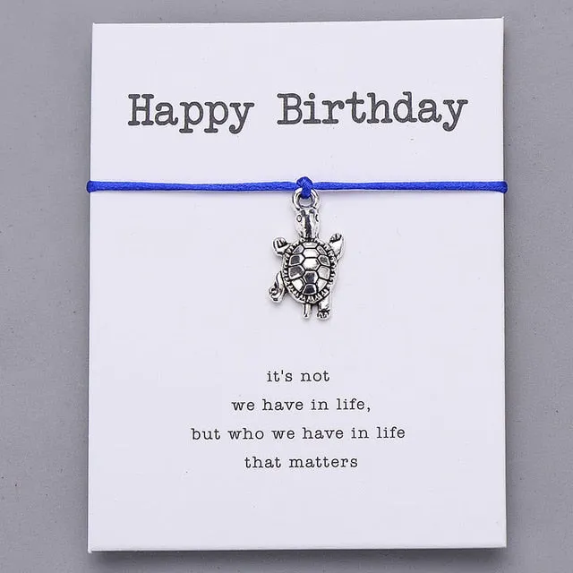 Happy Birthday Gift Bracelet for Women Men Kids