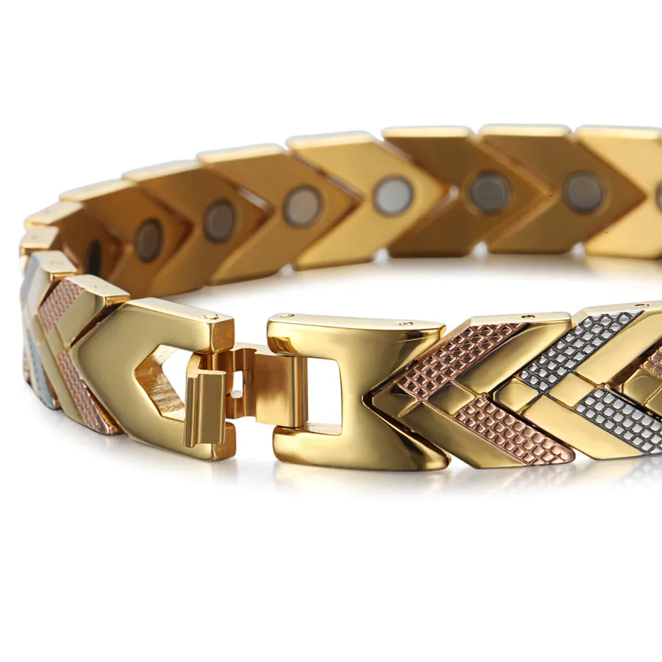 Health Magnetic Link Arrow Shape Men Bracelet