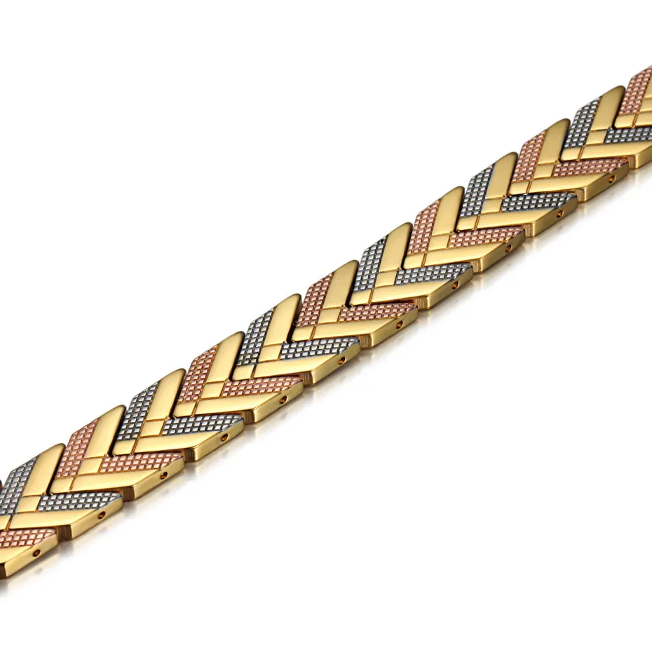 Health Magnetic Link Arrow Shape Men Bracelet