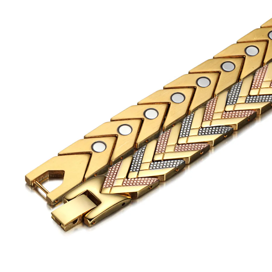 Health Magnetic Link Arrow Shape Men Bracelet