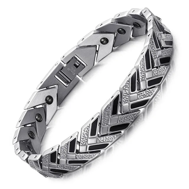 Health Magnetic Link Arrow Shape Men Bracelet