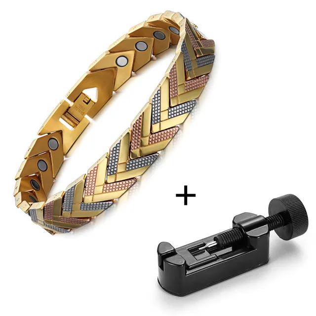 Health Magnetic Link Arrow Shape Men Bracelet