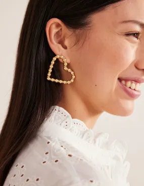Heart Earrings-Gold