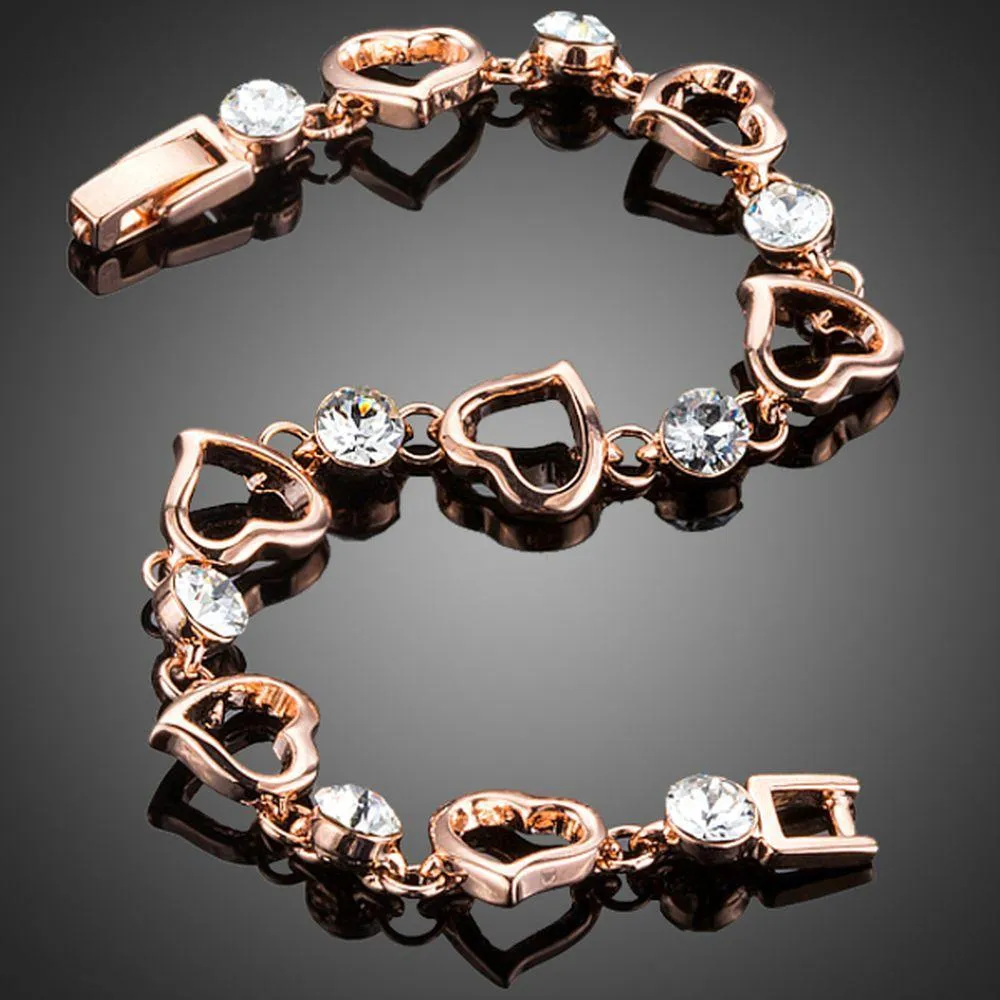 Heart Shaped Toggle Clasps Bracelet