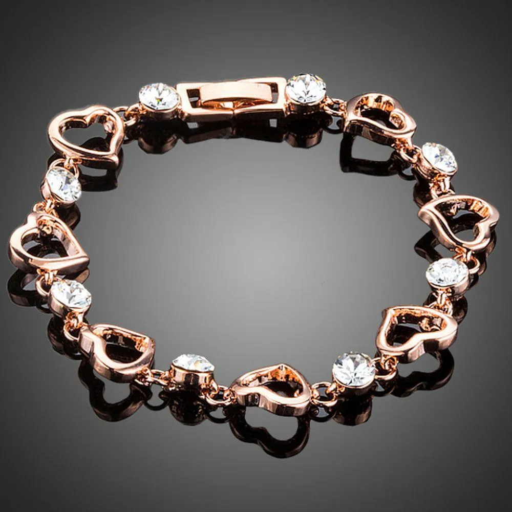 Heart Shaped Toggle Clasps Bracelet