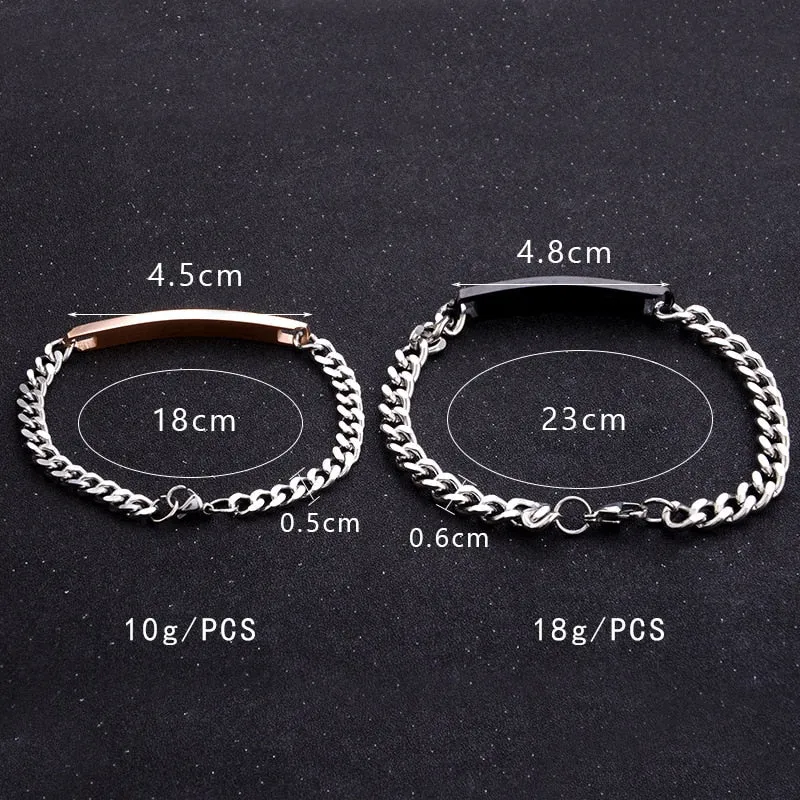 His Queen, Her King Crystal Couple Bracelet (for Men & Women)