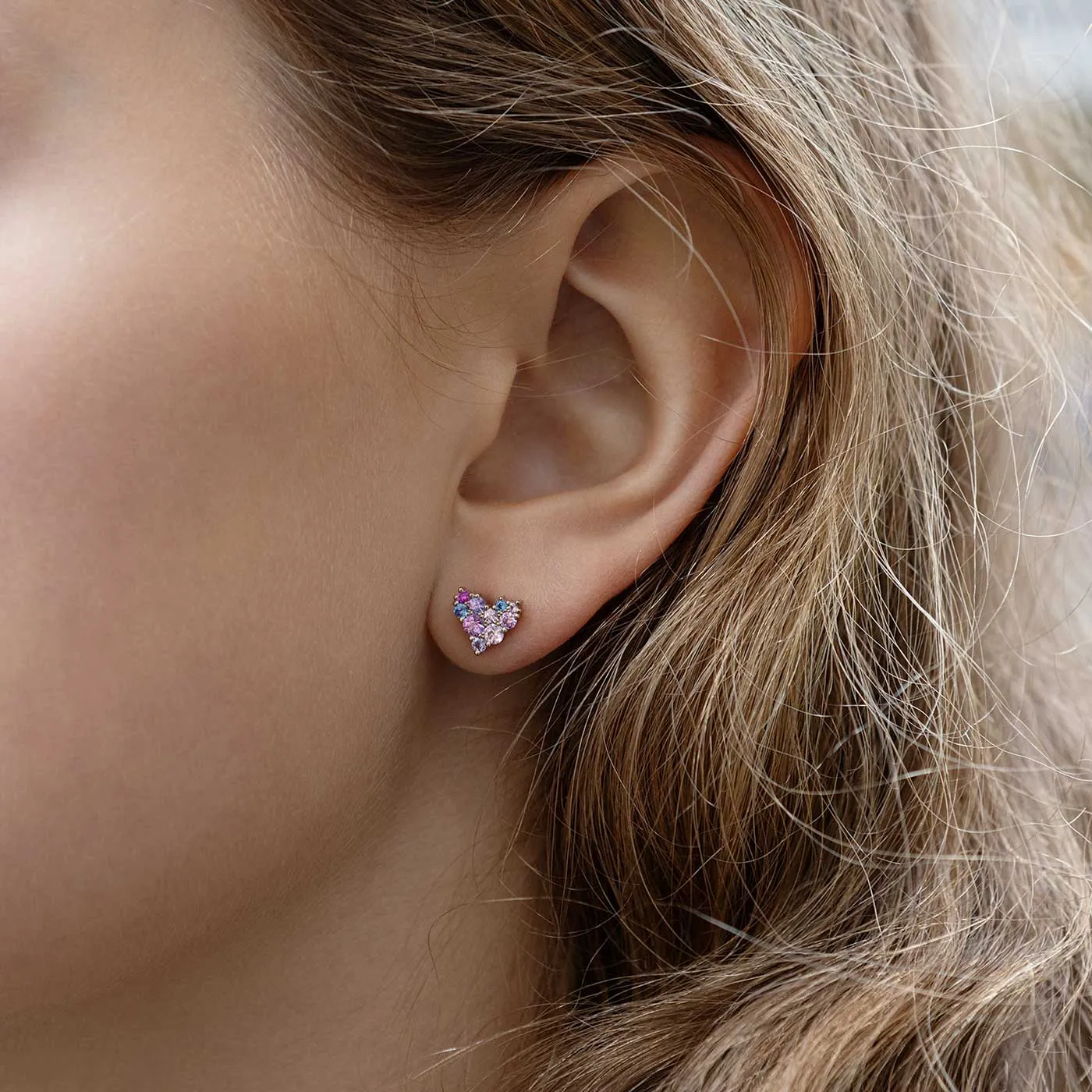 Keto Meadow earrings - Pink Heart S