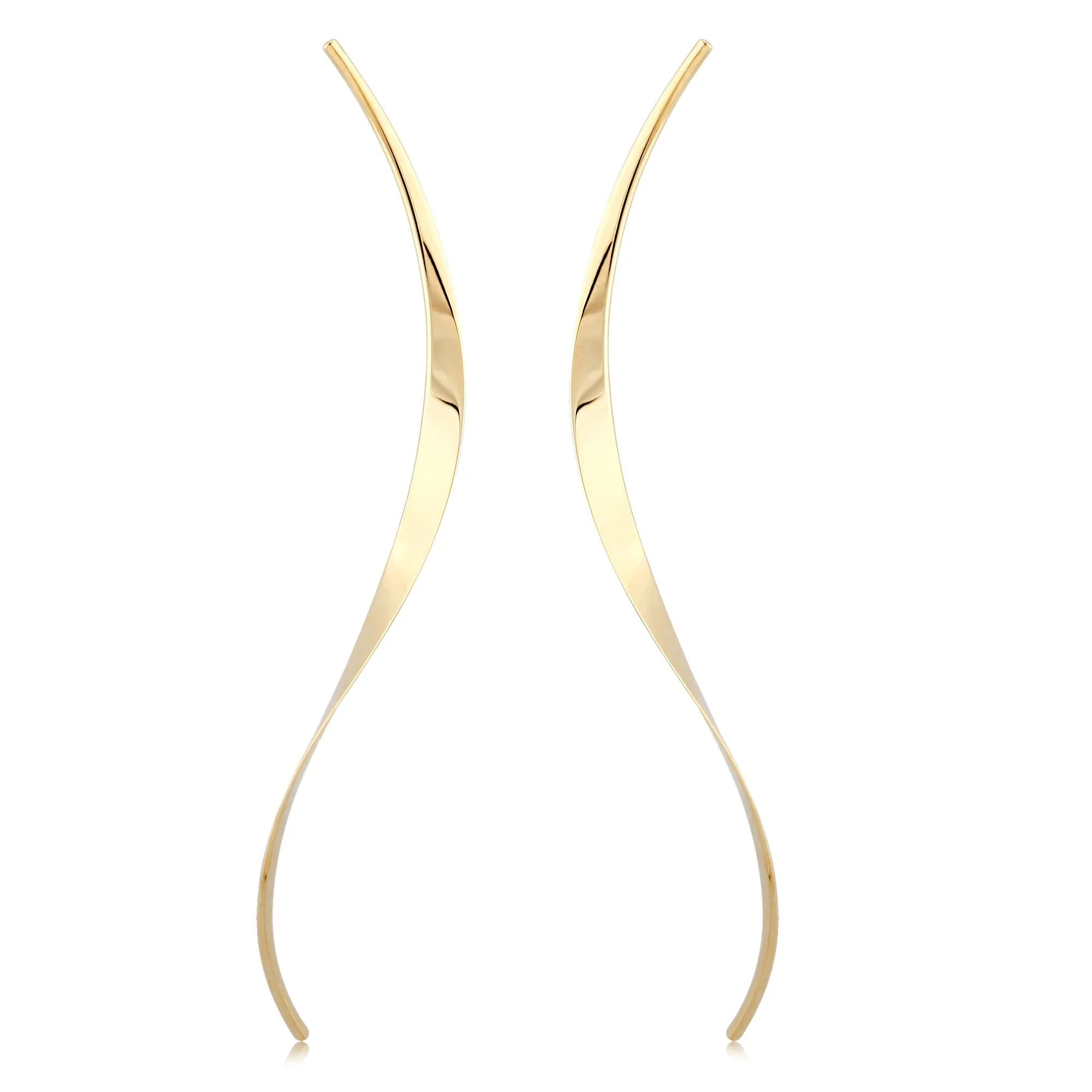 Long Twist Curve Earrings