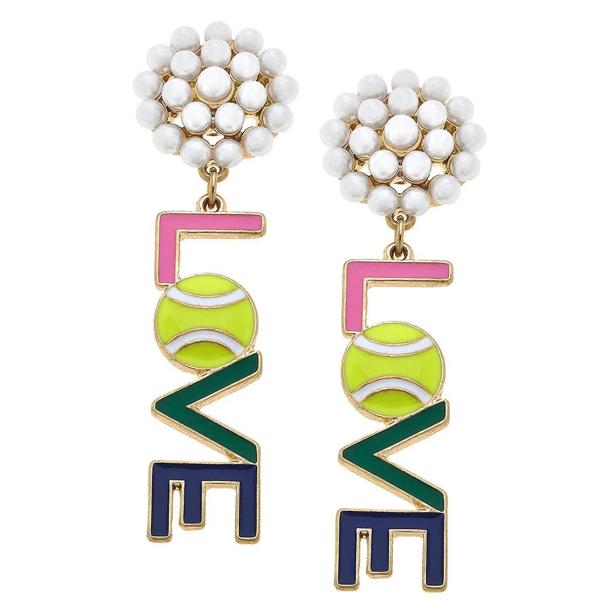 LOVE Enamel Earrings