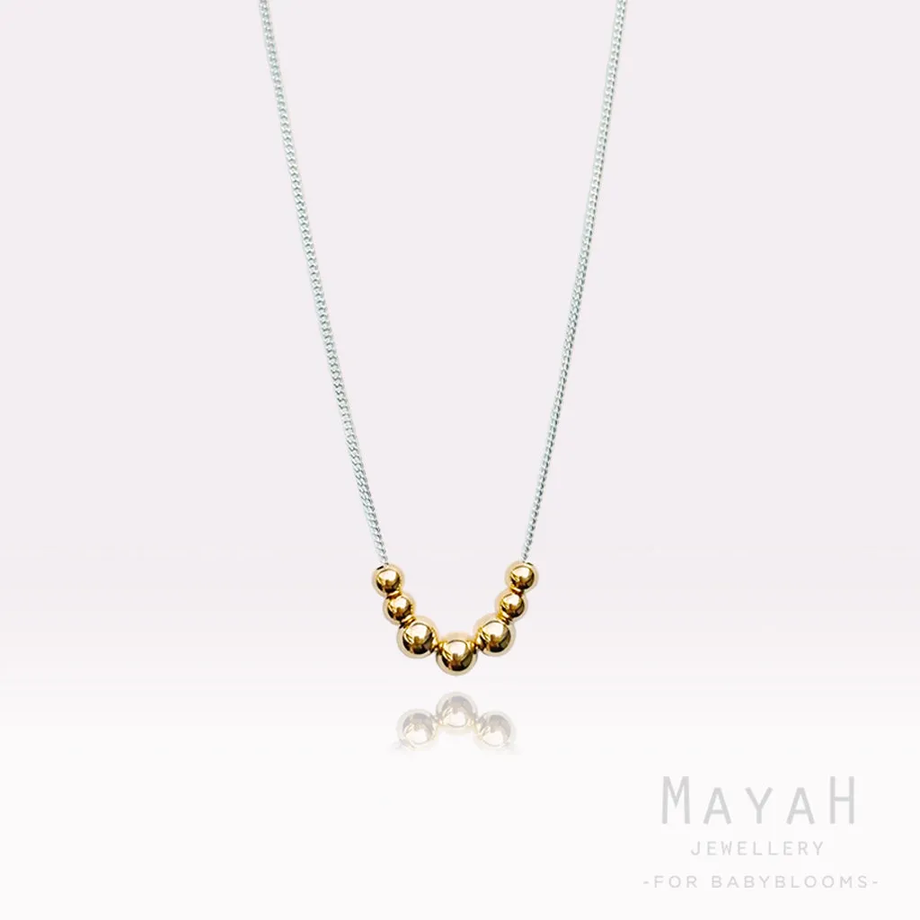 MayaH Jewellery Seven Gold Beads Necklace