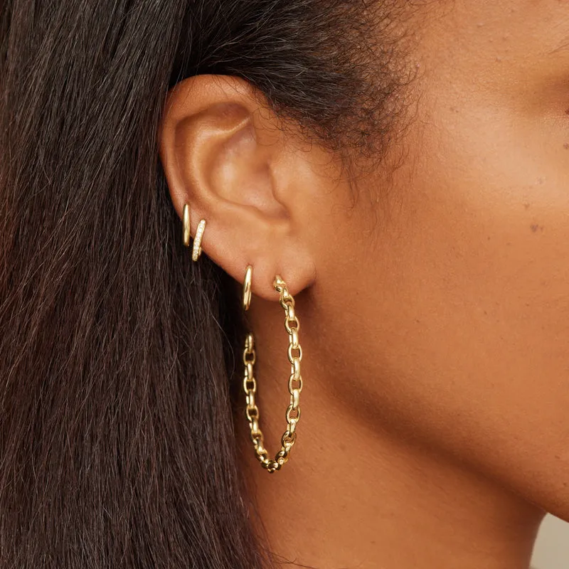 Medium Edith Link Hoops