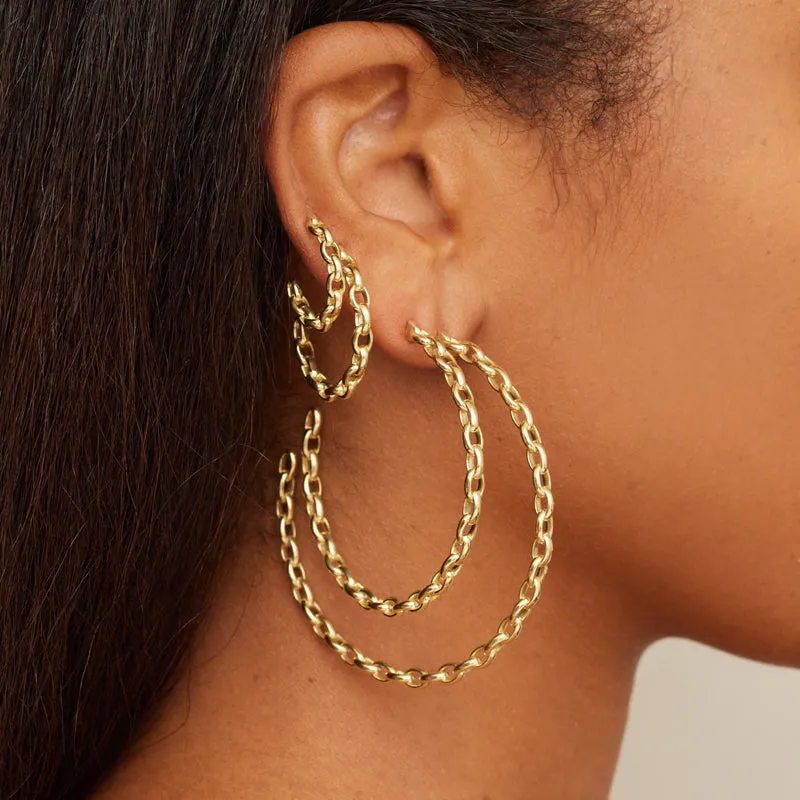 Medium Edith Link Hoops