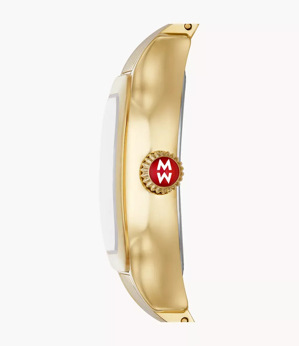 Meggie 18K Gold-Plated Diamond Dial Watch MWW33B000010
