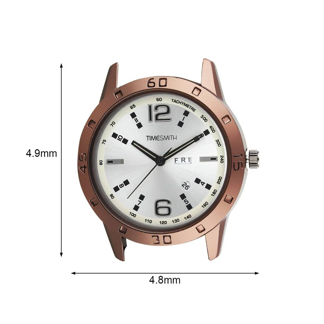 Men's Stylish White Synthetic Leather Analog Watches