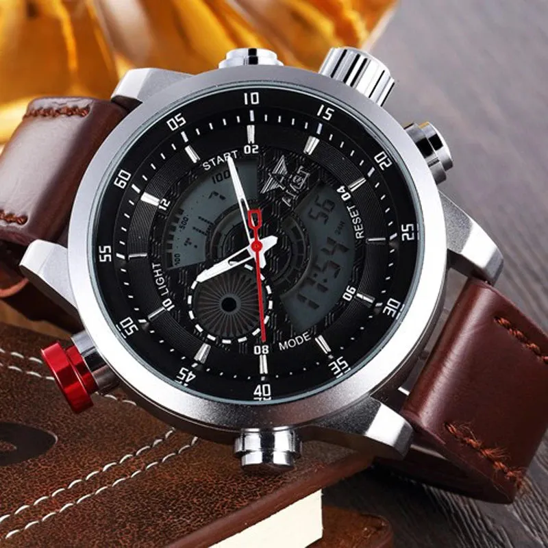 Men's Trendy Style Digital Quartz Movement Elegant Watches