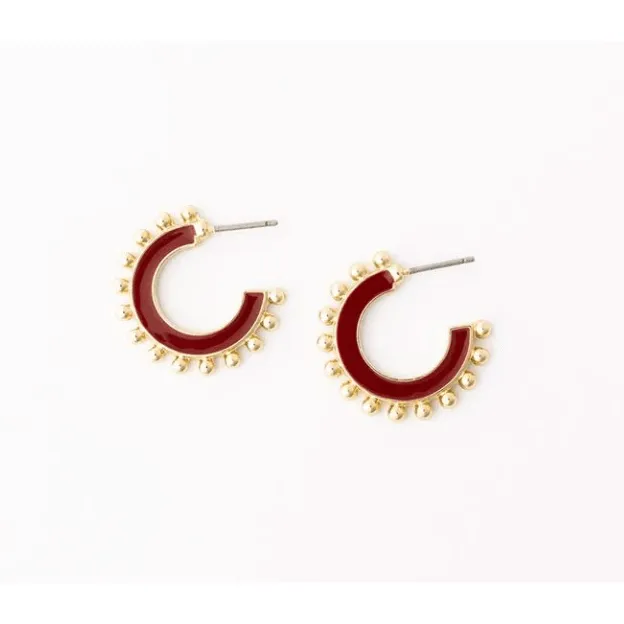Michelle McDowell - Maroon & Gold Hoops