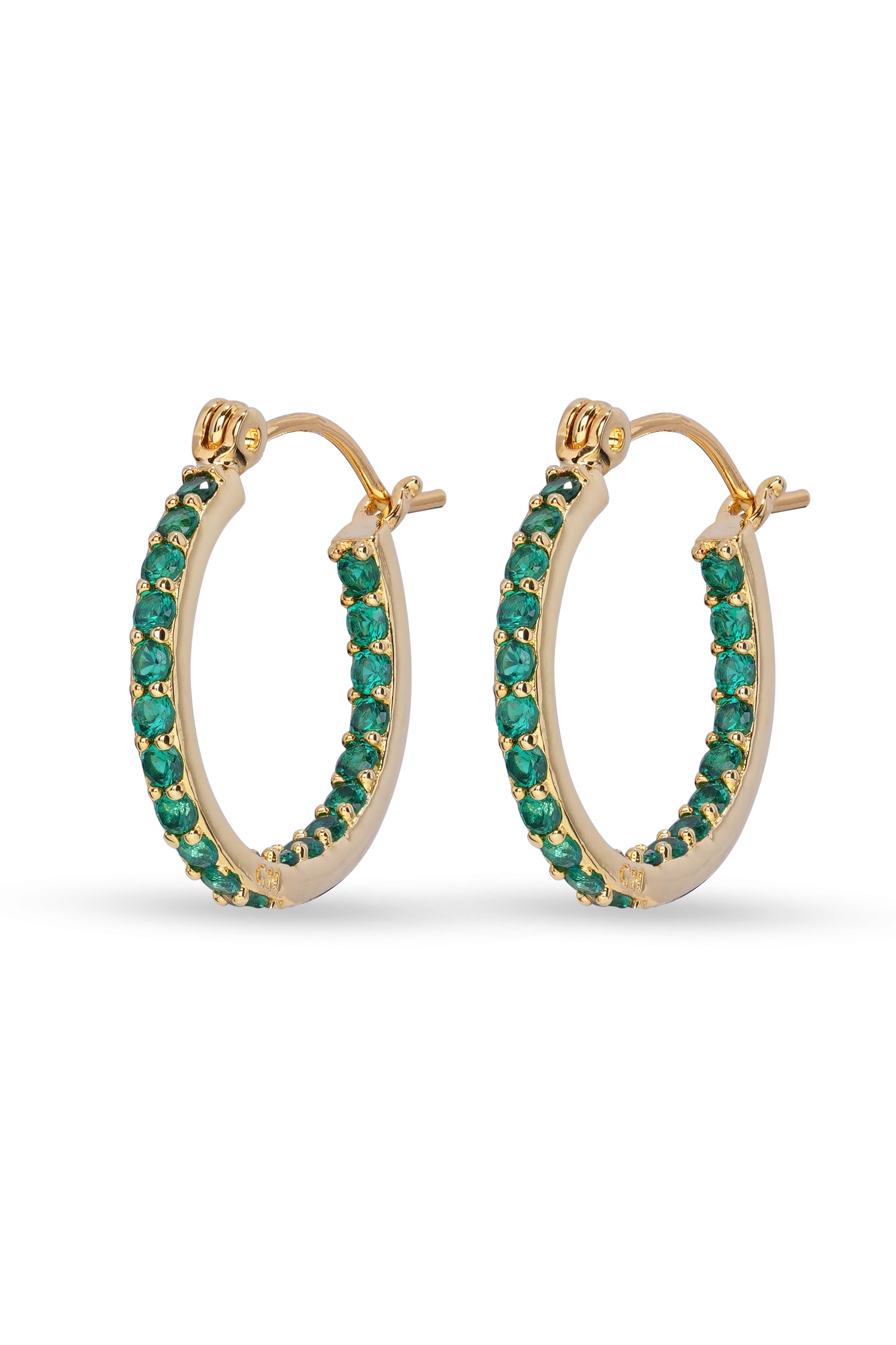 Mini Serena Hoops - Emerald