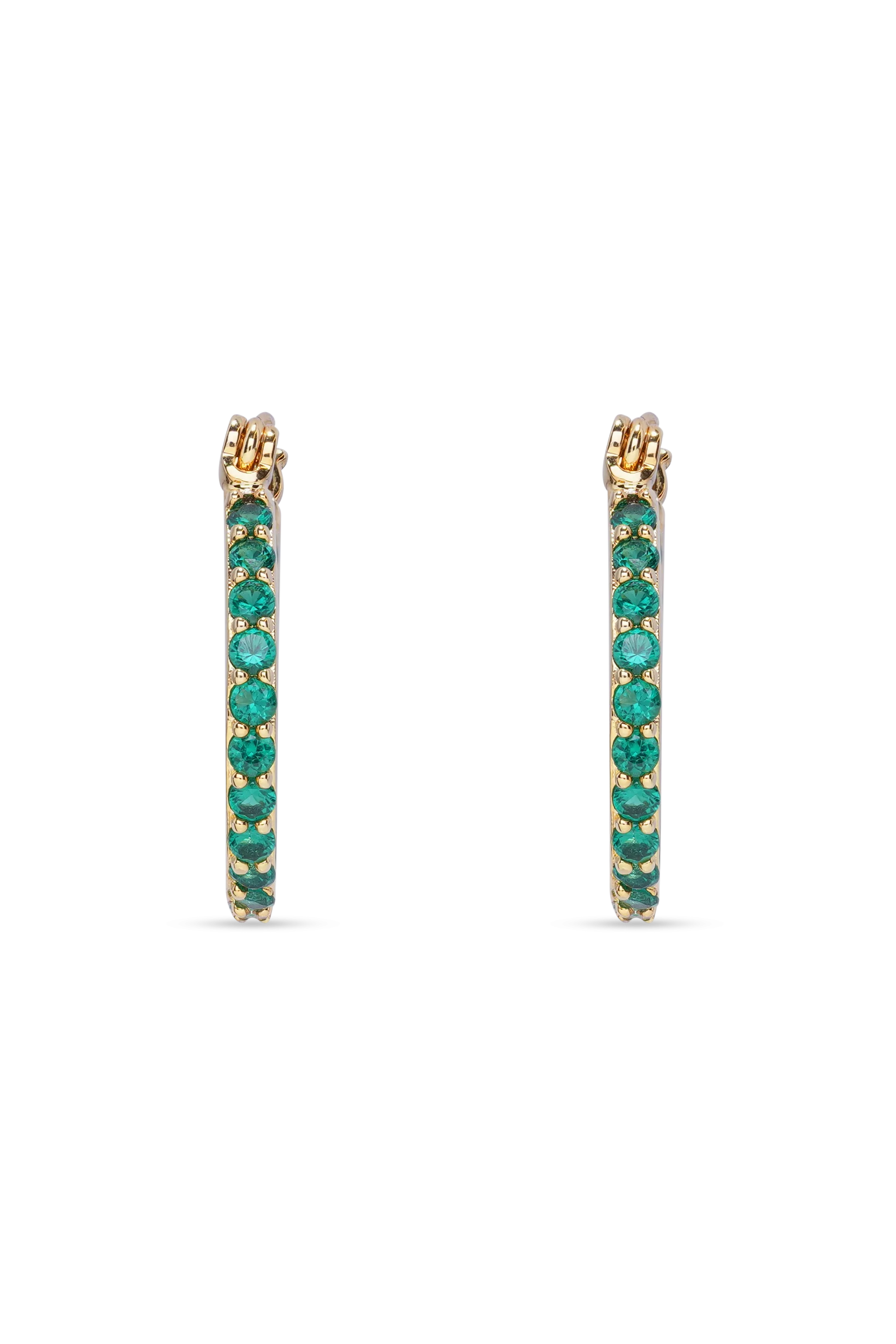 Mini Serena Hoops - Emerald