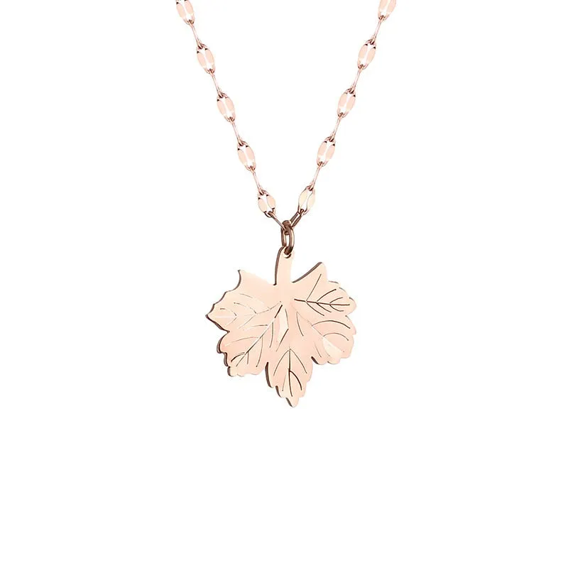 Minimal Lifelike Leaves Charms Choker Collier Necklaces &amp; Pendants For Women