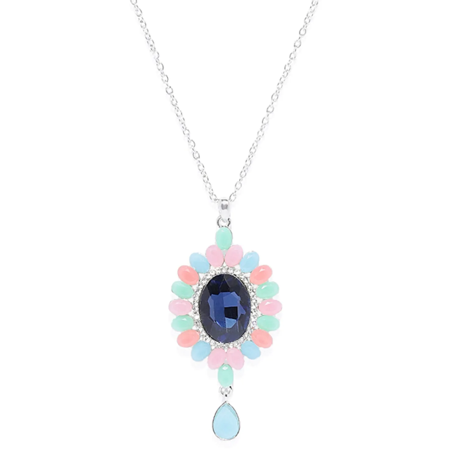Multicolour Gleaming Crystals Pendant