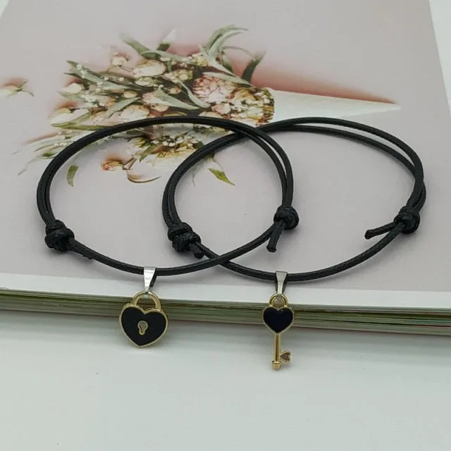 New Fashion Couple  Stitching Heart Bracelets Women