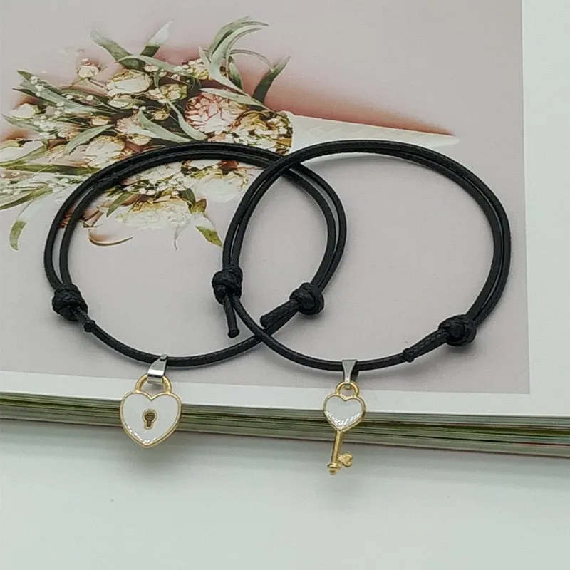 New Fashion Couple  Stitching Heart Bracelets Women