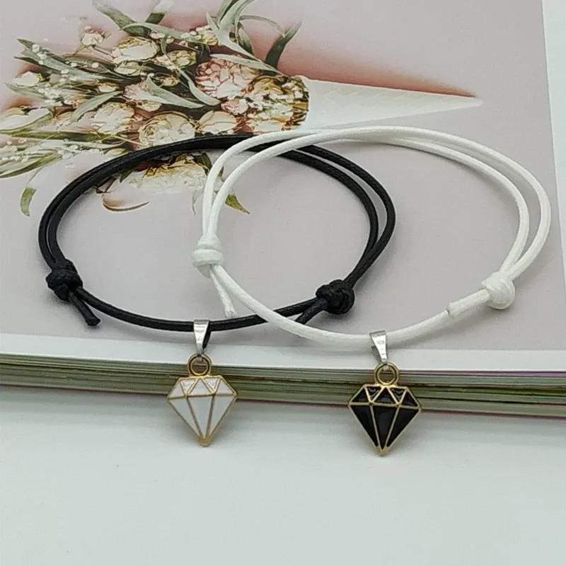 New Fashion Couple  Stitching Heart Bracelets Women
