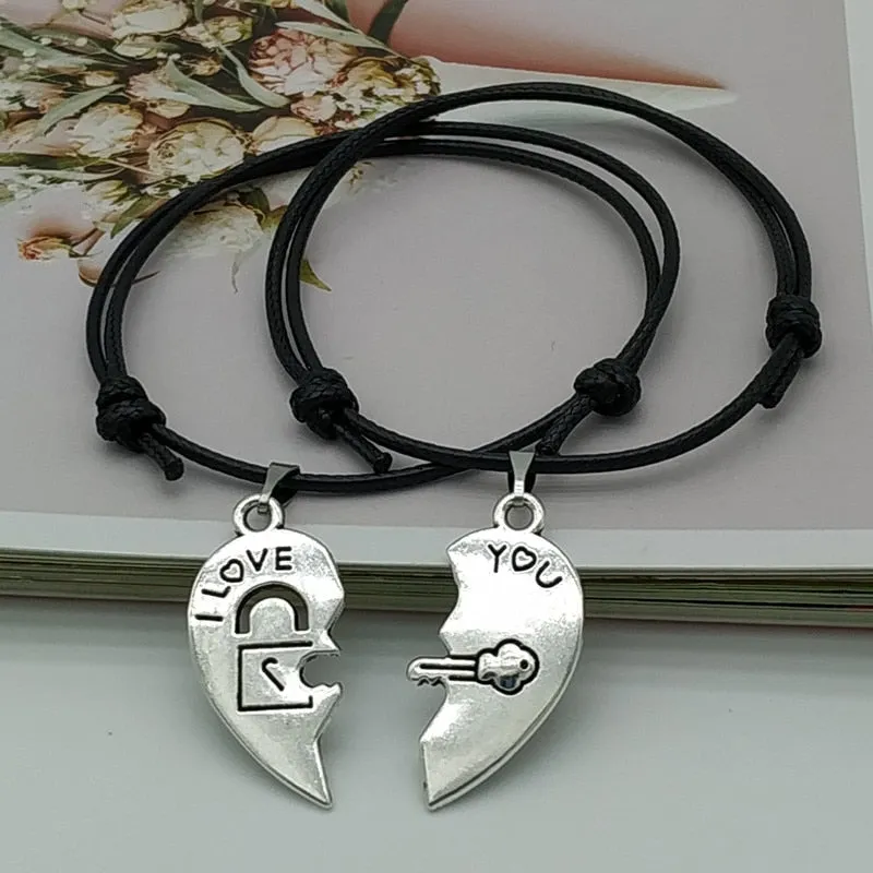 New Fashion Couple  Stitching Heart Bracelets Women