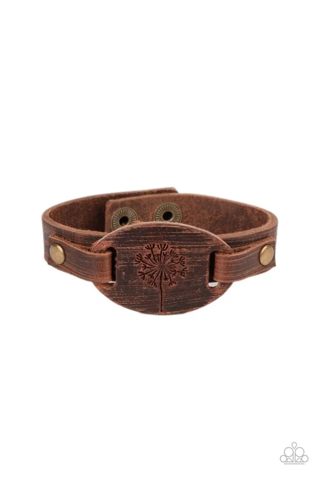 Paparazzi Bracelet ~ All Fine and DANDELION - Brown