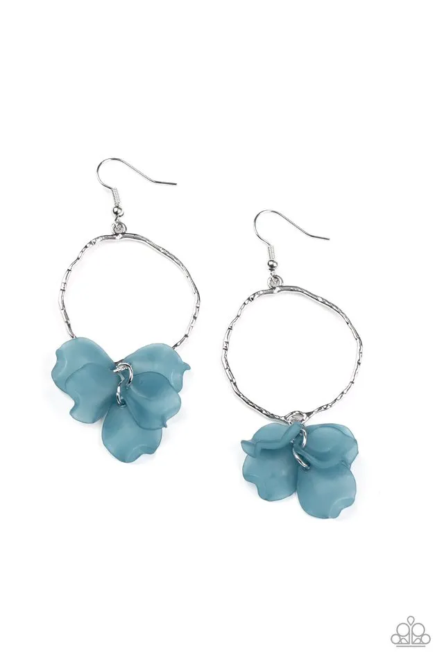Paparazzi Earring ~ Petals On The Floor - Blue