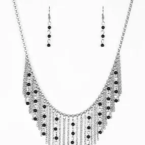 Paparazzi Necklace ~ Harlem Hideaway - Black