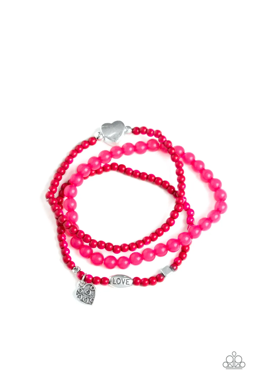 Paparazzi Really Romantic Pink Stretch Bracelet - P9WH-PKXX-196XX