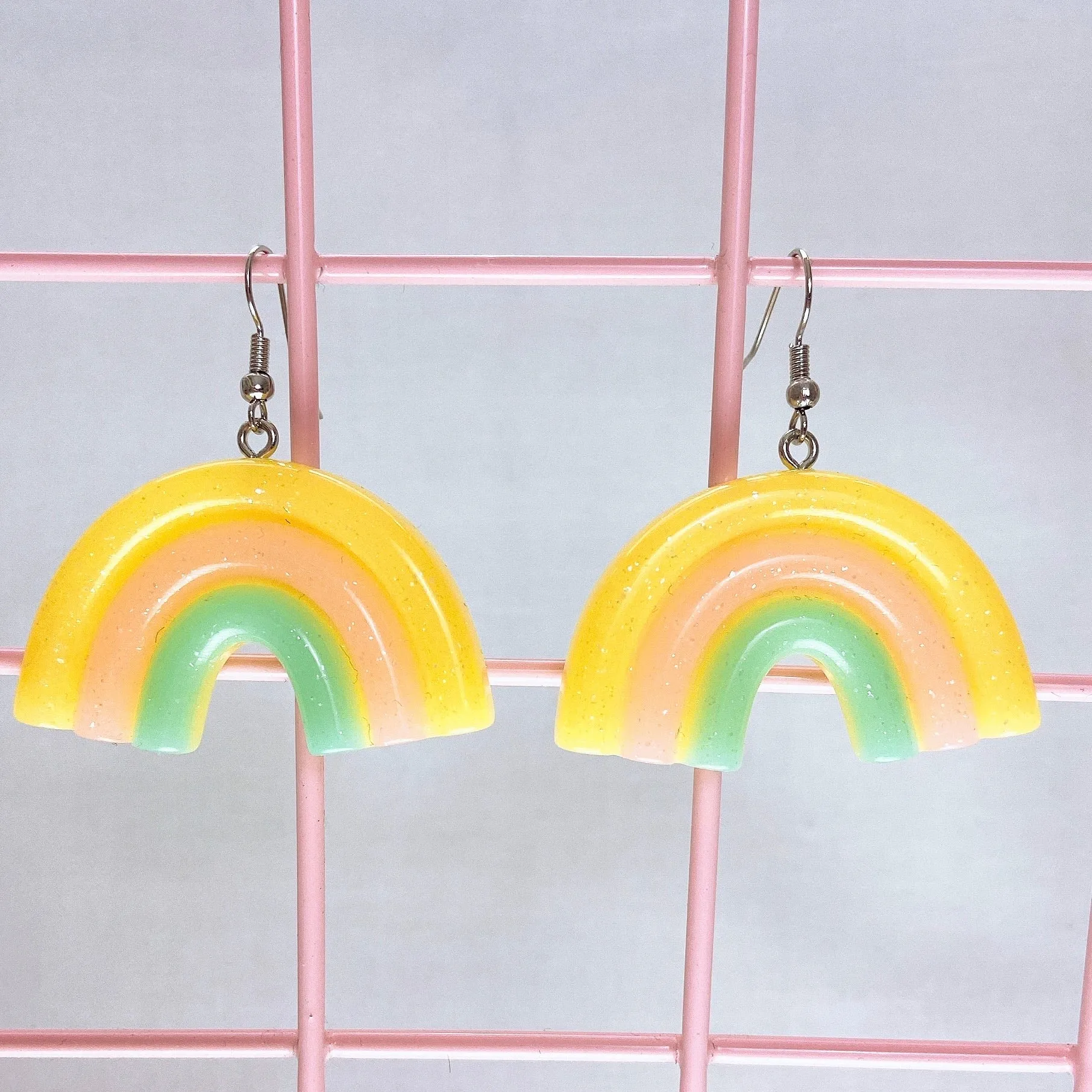 Pastel Rainbow Arc Earrings (3 Colors)