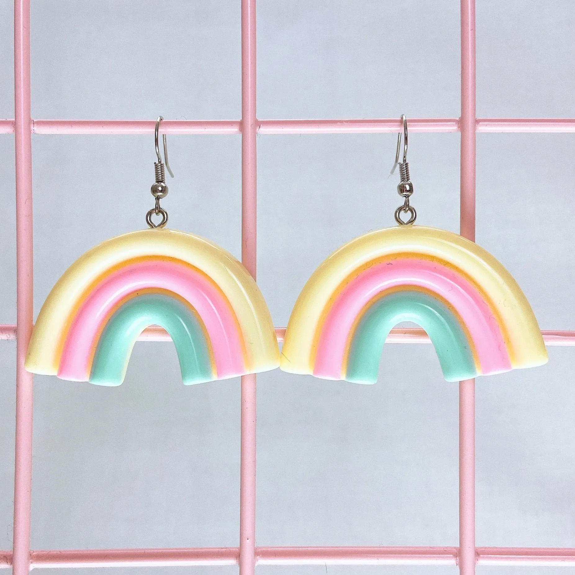 Pastel Rainbow Arc Earrings (3 Colors)