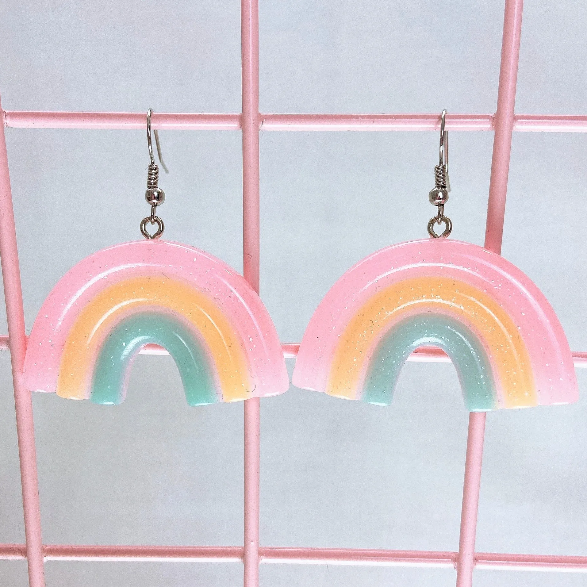 Pastel Rainbow Arc Earrings (3 Colors)