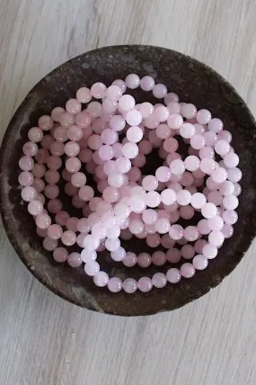 Pebble House Rose Quartz Bracelet 8 mm or 6 mm