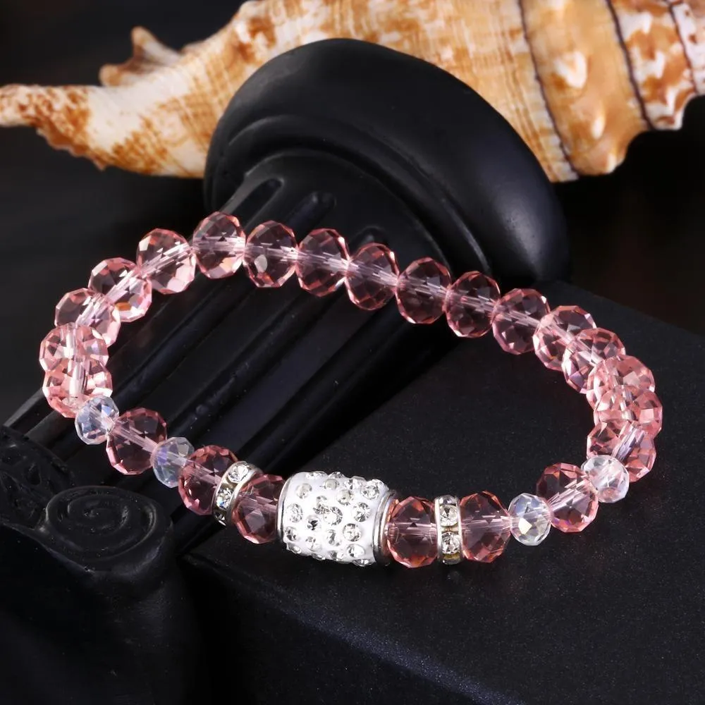 Precious Heart Accent Beaded Charm Bracelet