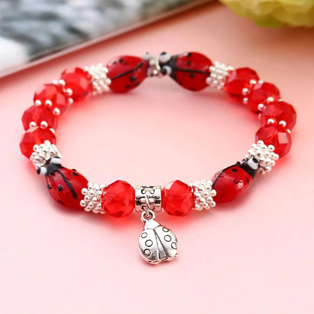 Precious Heart Accent Beaded Charm Bracelet