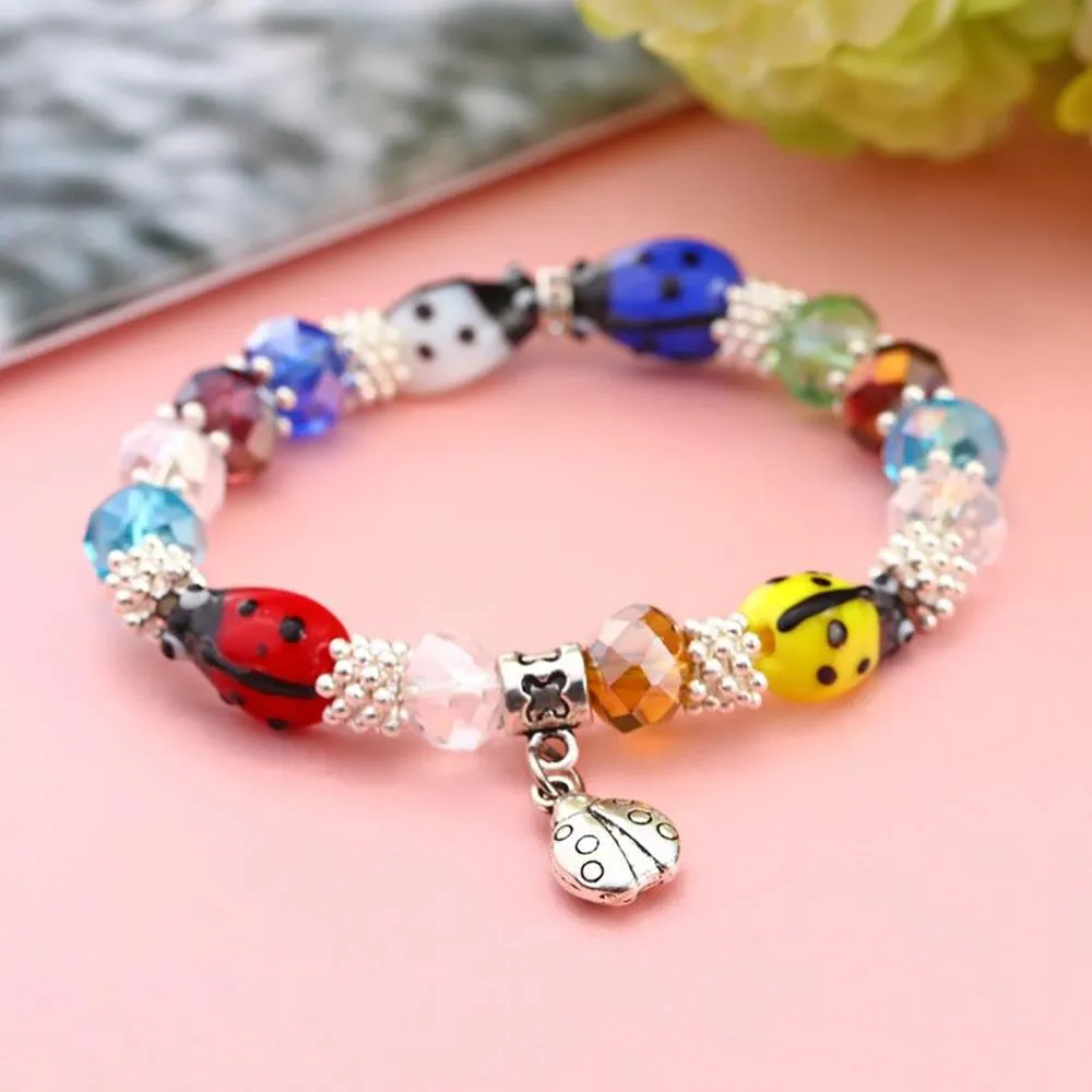 Precious Heart Accent Beaded Charm Bracelet