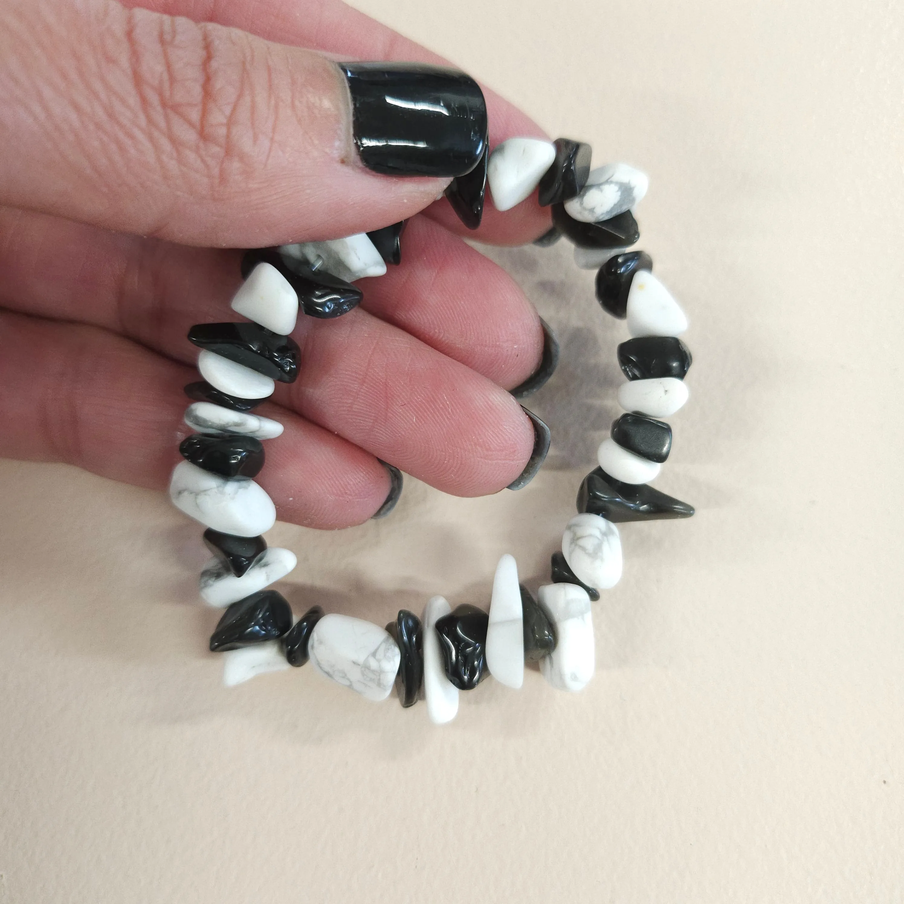 Rock and Shiny Beaded Stretch Bracelets